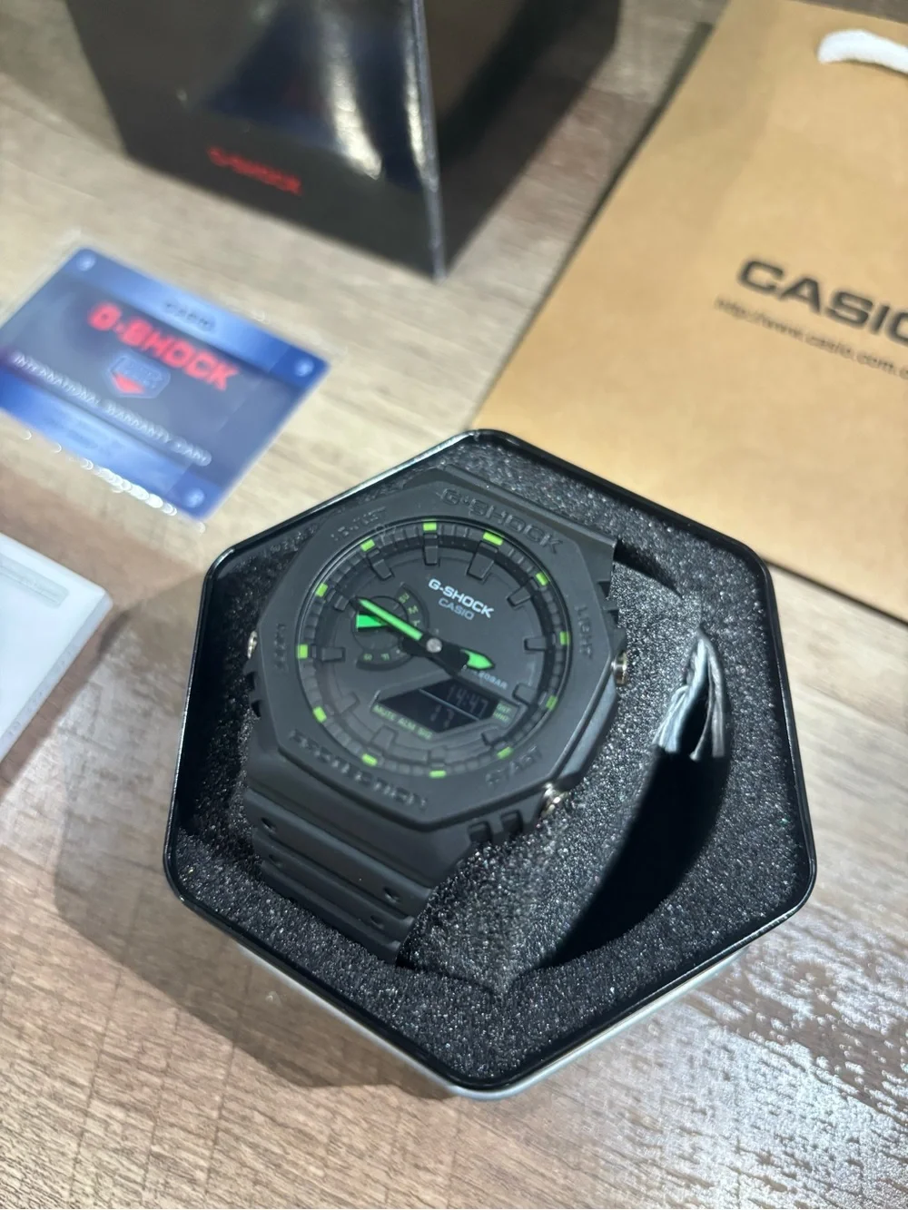 Casio G-Shock Black with Green Accents Resin Watch